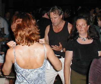 David Allen Brooks dances to the Drums on the Pool Deck.